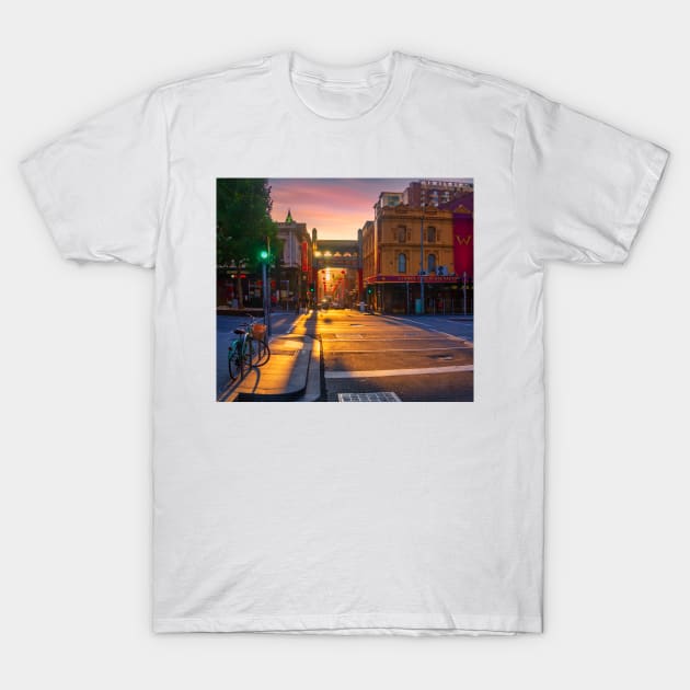 Melbourne Chinatown sunset T-Shirt by dags